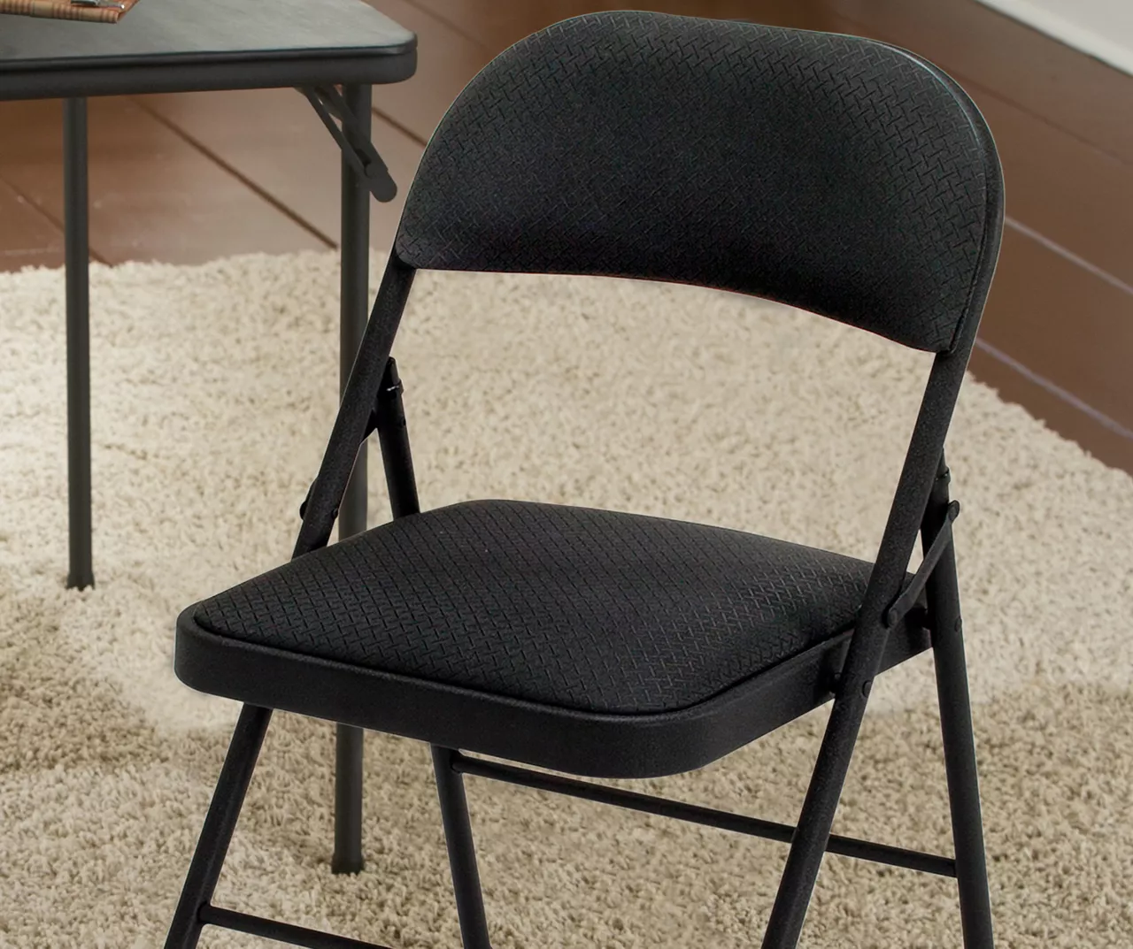 COSCO Black Padded Fabric Folding Chair 5 COSCO Black Padded Fabric Folding Chair - Image 3
