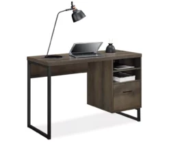 Distressed Brown Oak Desk -Furniture Sale Shop 810369306 2