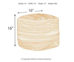 Absalom Natural Chenille Pouf 9 Absalom Natural Chenille Pouf -Furniture Sale Shop 810389289 1