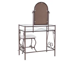 Heather Metal Adjustable Mirror Vanity Set With Stool -Furniture Sale Shop 810389409 A2 4