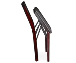 Brown Classic Open Back Folding Chairs, 2-Pack -Furniture Sale Shop 810389460 3