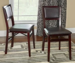 Brown Classic Open Back Folding Chairs, 2-Pack -Furniture Sale Shop 810389460 4