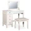 Piper White Mirror Vanity Set With Stool -Furniture Sale Shop 810389501 1