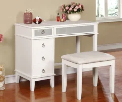 Piper White Mirror Vanity Set With Stool 9 Piper White Mirror Vanity Set With Stool -Furniture Sale Shop 810389501 4