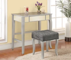 Betty Silver Mirror Vanity Set With Stool -Furniture Sale Shop 810389504 4
