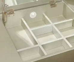 Kelly Silver Rounded Mirror Vanity Set With Stool -Furniture Sale Shop 810389505 5