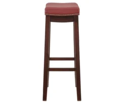30" Brooke Red Saddle Barstool -Furniture Sale Shop 810389513 6 1