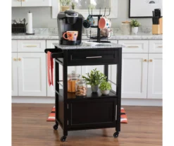 Ree Black Granite Top Kitchen Cart With Storage -Furniture Sale Shop 810389519 A0 5