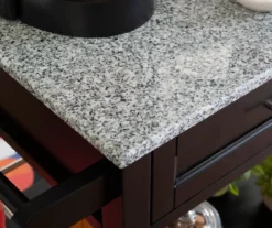 Ree Black Granite Top Kitchen Cart With Storage -Furniture Sale Shop 810389519 A8 7