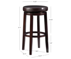 29" Clea Brown Pub Barstool -Furniture Sale Shop 810389527 A7 1