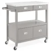 Gray Steel Top Kitchen Cart With Drawers -Furniture Sale Shop 810389532 1