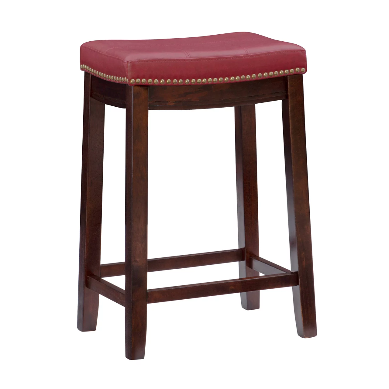 24" Brooke Red Saddle Counter Stool 3 24" Brooke Red Saddle Counter Stool