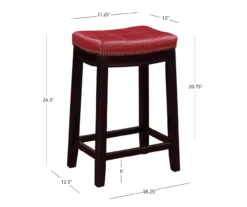 24" Brooke Red Saddle Counter Stool 13 24" Brooke Red Saddle Counter Stool -Furniture Sale Shop 810389538 A7