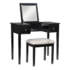 Black Butterfly Mirror Vanity Set With Stool -Furniture Sale Shop 810389539 A0 1