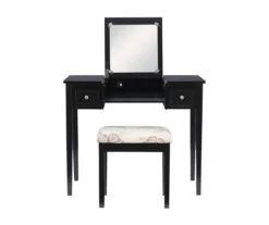 Black Butterfly Mirror Vanity Set With Stool -Furniture Sale Shop 810389539 A0 2