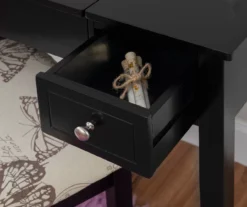 Black Butterfly Mirror Vanity Set With Stool -Furniture Sale Shop 810389539 B8 1