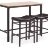 Max Brown & Blonde 3-Piece Pub Table Set 2 Max Brown & Blonde 3-Piece Pub Table Set -Furniture Sale Shop 810389575 1