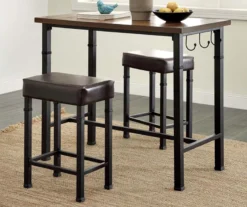 Luke Industrial 3-Piece Pub Table Set With Hooks 16 Luke Industrial 3-Piece Pub Table Set With Hooks -Furniture Sale Shop 810389576 2
