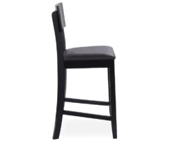 24" Black Contemporary Counter Stool -Furniture Sale Shop 810389596 2