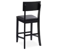 24" Black Contemporary Counter Stool -Furniture Sale Shop 810389596 3