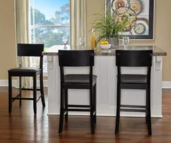 24" Black Contemporary Counter Stool -Furniture Sale Shop 810389596 4
