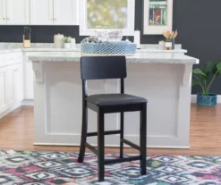 24" Black Contemporary Counter Stool -Furniture Sale Shop 810389596 B0 2