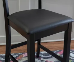 24" Black Contemporary Counter Stool -Furniture Sale Shop 810389596 B8