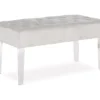 Marie Platinum Padded Glam Acrylic Bench -Furniture Sale Shop 810389624 1