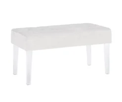 Marie Platinum Padded Glam Acrylic Bench -Furniture Sale Shop 810389624 A0 1
