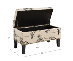 Claudia Botanical Storage Ottoman -Furniture Sale Shop 810389625 A8