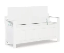 Brady White Storage Bench -Furniture Sale Shop 810389636 A0 3