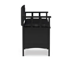 Black Padded Faux Leather Storage Bench -Furniture Sale Shop 810389638 A3 1