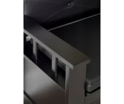 Black Padded Faux Leather Storage Bench -Furniture Sale Shop 810389638 A8 1