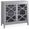 Ava Gray Geometric 2-Door Cabinet