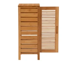 Pierce Bamboo Single Door Floor Cabinet -Furniture Sale Shop 810389686 A2 1