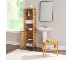 Pierce Bamboo 3-Shelf Tall Cabinet -Furniture Sale Shop 810389688 B0 2