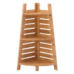 Pierce Bamboo 3-Tier Corner Shelf -Furniture Sale Shop 810389691 4