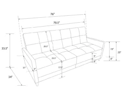 Ameriwood Avianna Coil Futon -Furniture Sale Shop 810405133 17