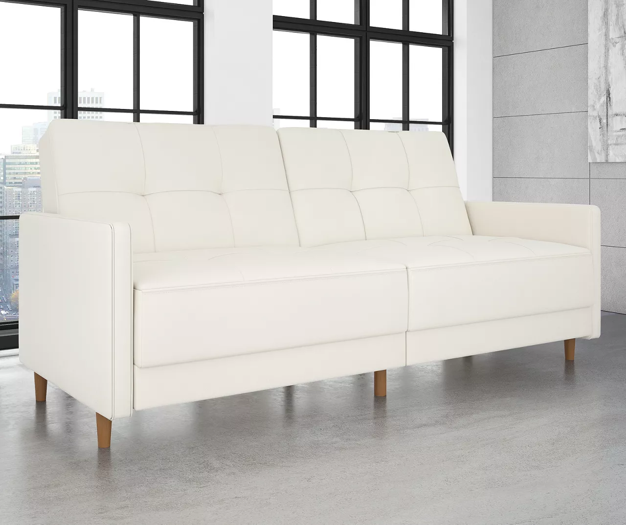 Ameriwood Avianna Faux Leather Coil Futon 4 Ameriwood Avianna Faux Leather Coil Futon - Image 2