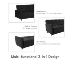 Ameriwood Avianna Faux Leather Coil Futon 24 Ameriwood Avianna Faux Leather Coil Futon -Furniture Sale Shop 810405140 1