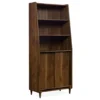 Harvey Park Dark Brown 3-Shelf Wide Bookcase -Furniture Sale Shop 810406224 1