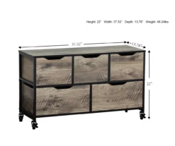 Rustic Rolling 5-Bin Storage Organizer 7 Rustic Rolling 5-Bin Storage Organizer -Furniture Sale Shop 810410317 A7