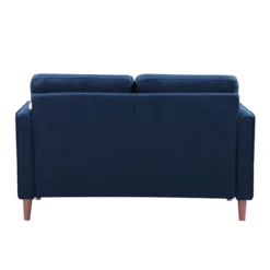 Lillith Navy Blue Mid-Century Loveseat -Furniture Sale Shop 810413629 2 1 1