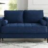 Lillith Navy Blue Mid-Century Loveseat -Furniture Sale Shop 810413629 2 2