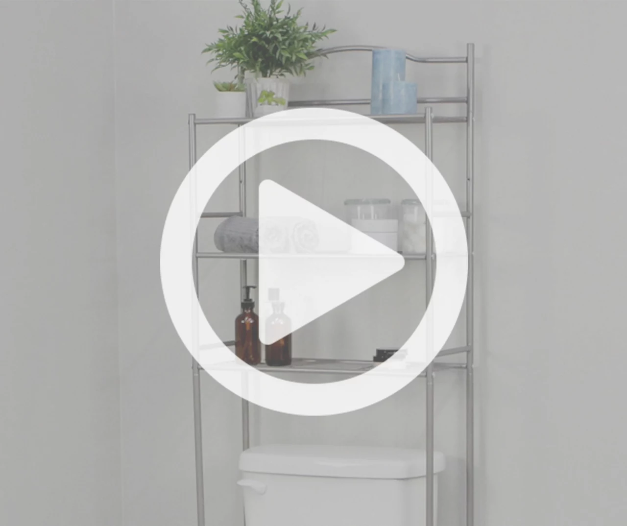 Polished Pewter Over-the-Toilet Space Saver 7 Polished Pewter Over-the-Toilet Space Saver - Image 5