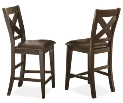 Crosspointe Faux Leather Counter Chairs, 2-Pack