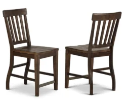 Cayla Dark Oak Counter Chairs, 2-Pack