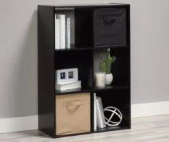 Black Oak 6-Cube Storage Organizer -Furniture Sale Shop 810435811 7