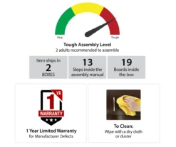 63" Rollins Espresso Electric Fireplace Console -Furniture Sale Shop 810464962 6