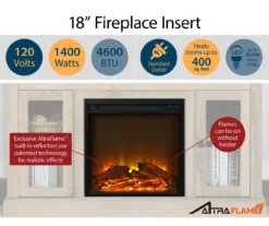 47" Grandcastle Espresso Electric Fireplace Console -Furniture Sale Shop 810464966 A0 4